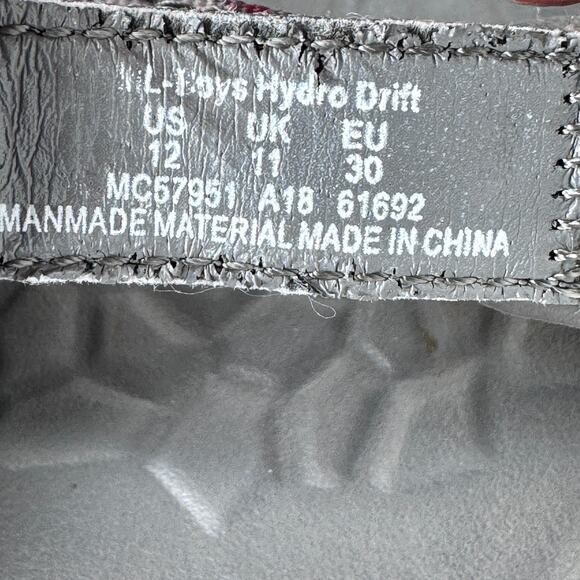 Merrell Hydro Drift Sandals Boy's US 12 Gray Red Hook & Loop Open Toe MC57951 - Picture 8 of 8